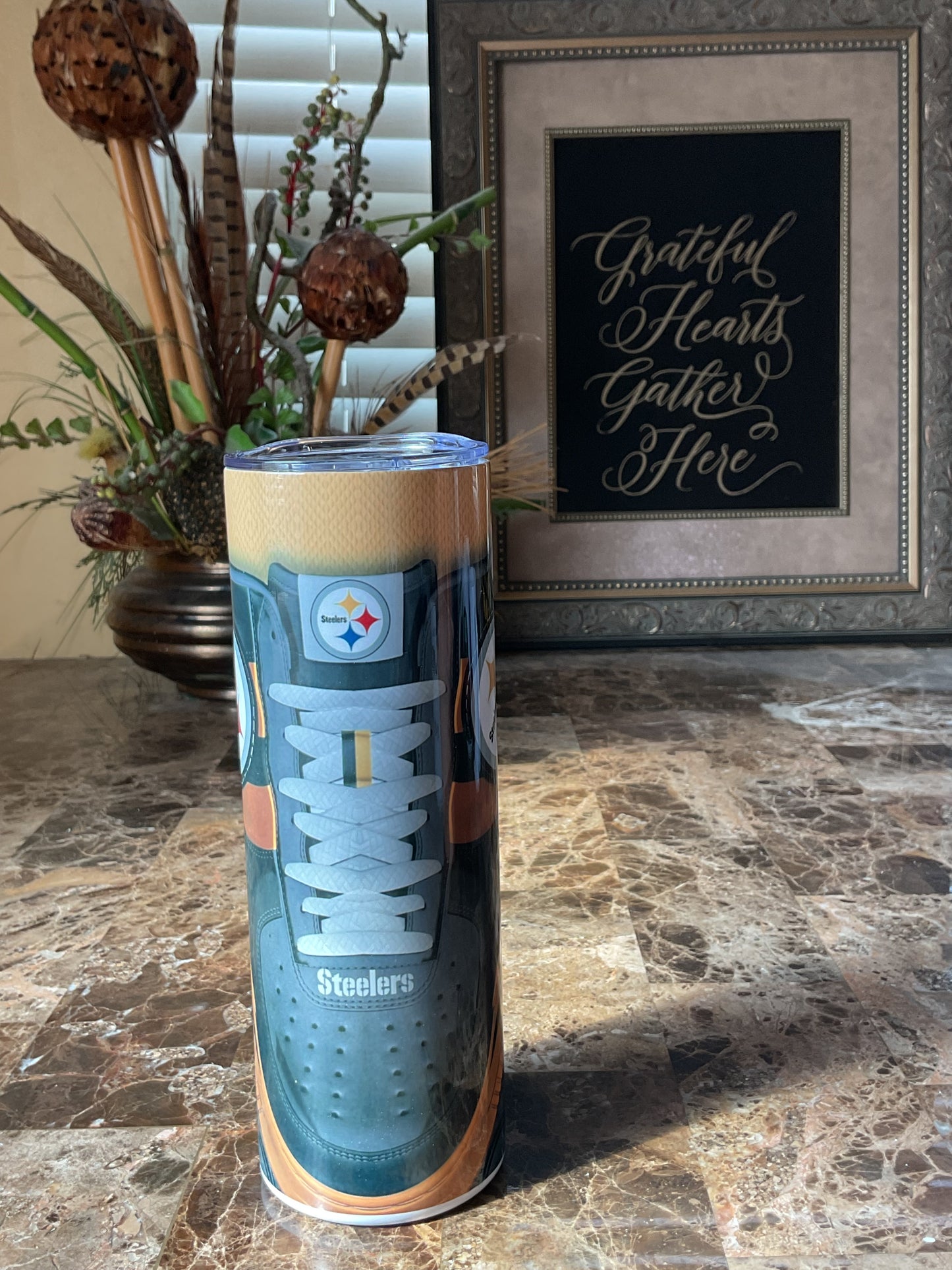 Steelers 20oz sneaker tumbler