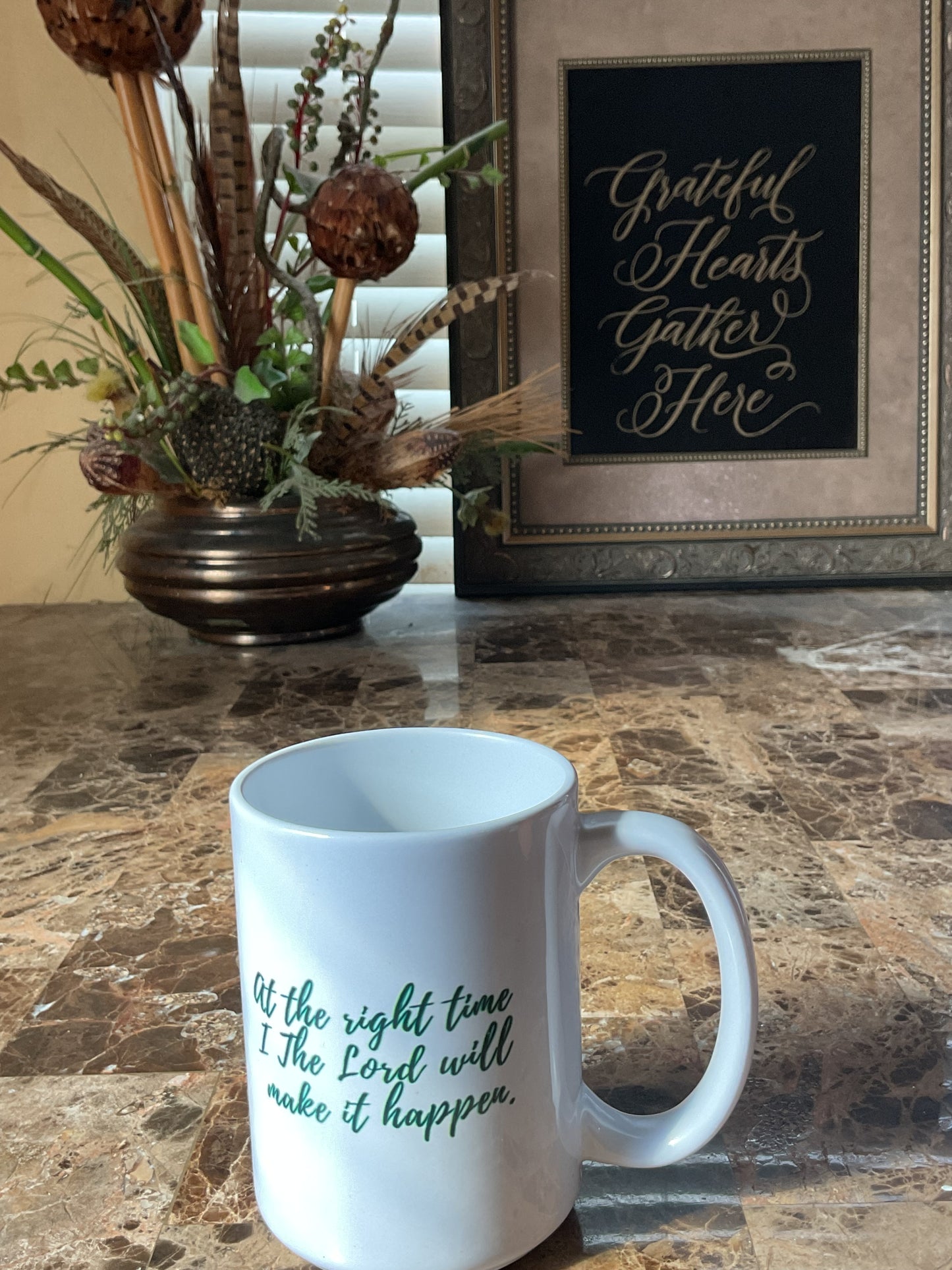 Trust God, He will make it happen mug