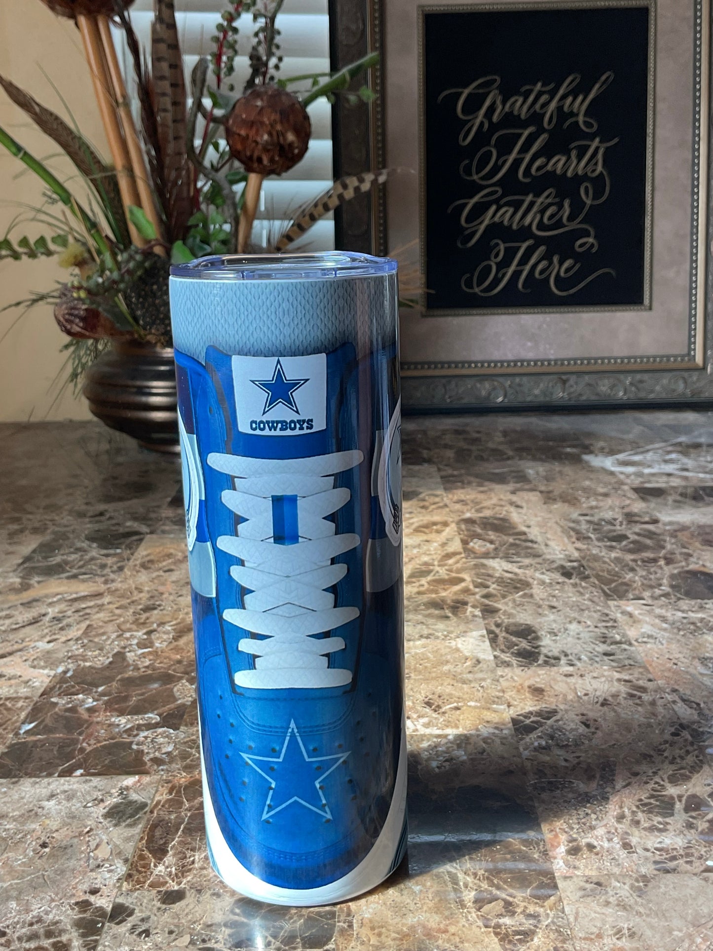 20oz Cowboys sneaker tumbler