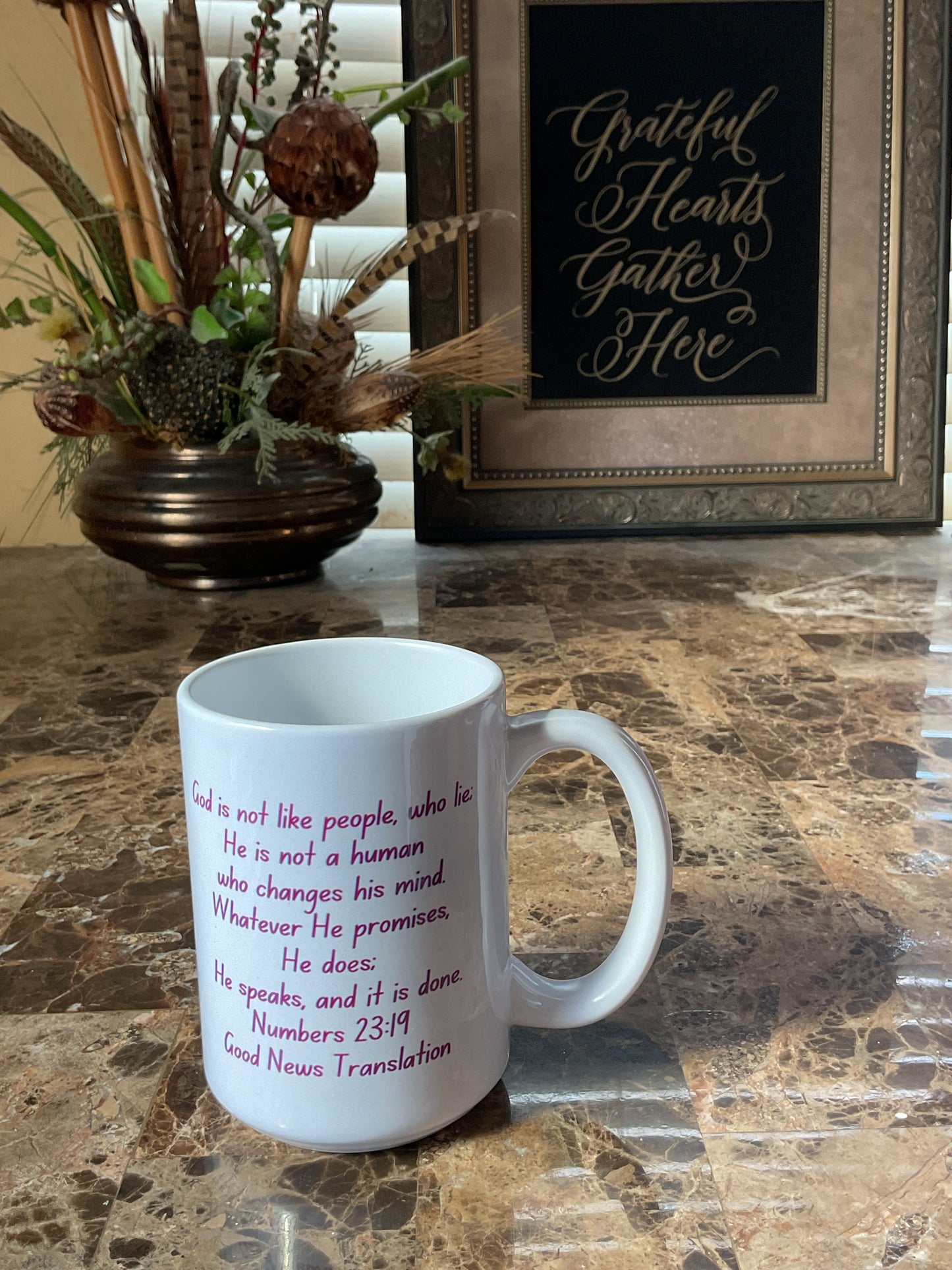 Trust God, He does not lie mug