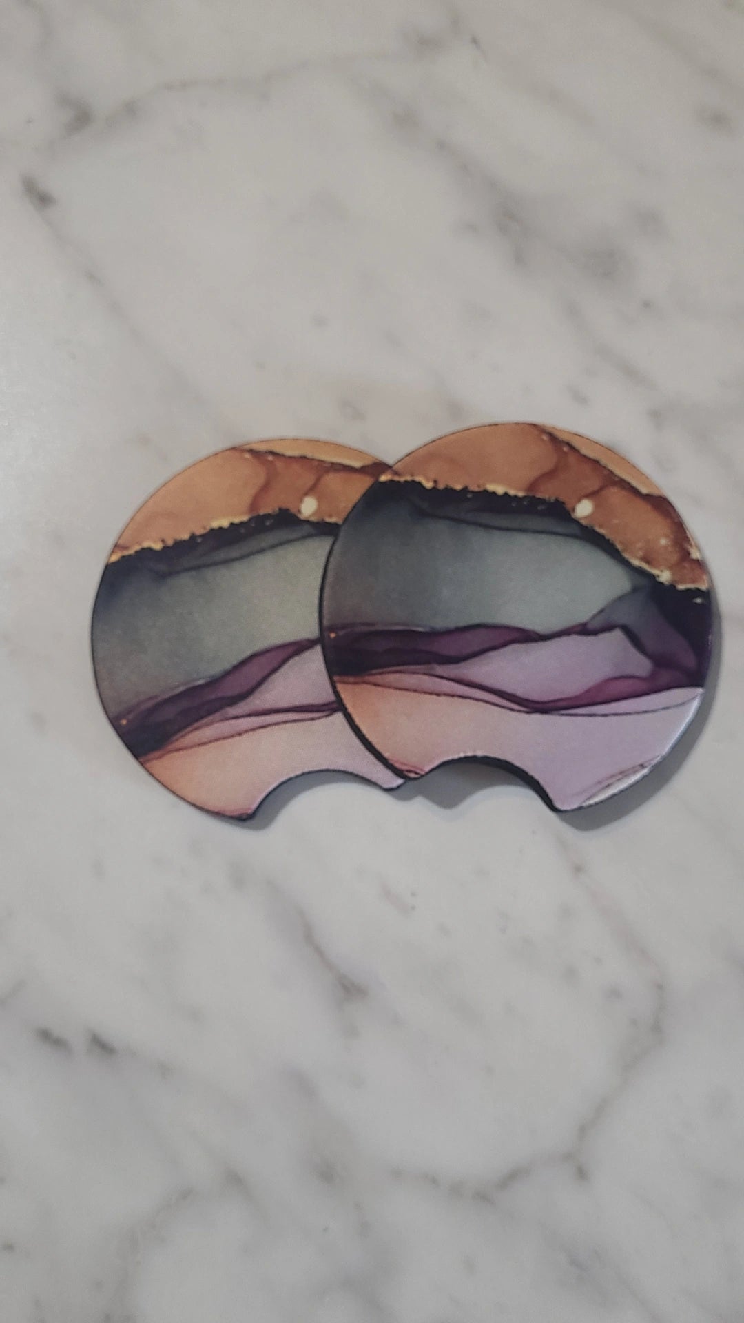 Earthtone neoprene coaster set