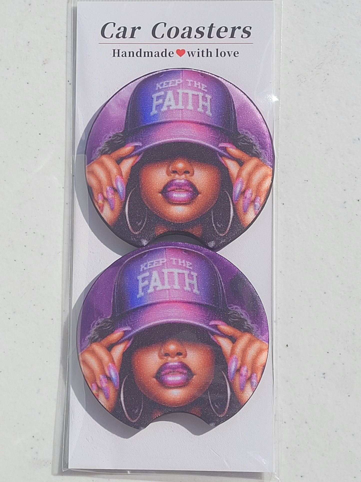 Keep the faith CAR COASTER set