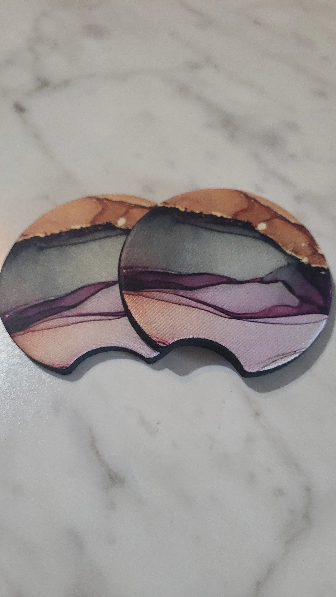 Earthtone neoprene coaster set