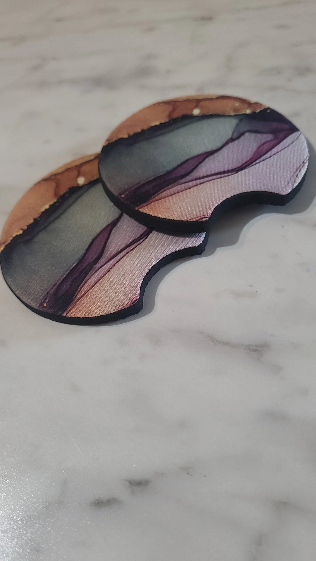 Earthtone neoprene coaster set